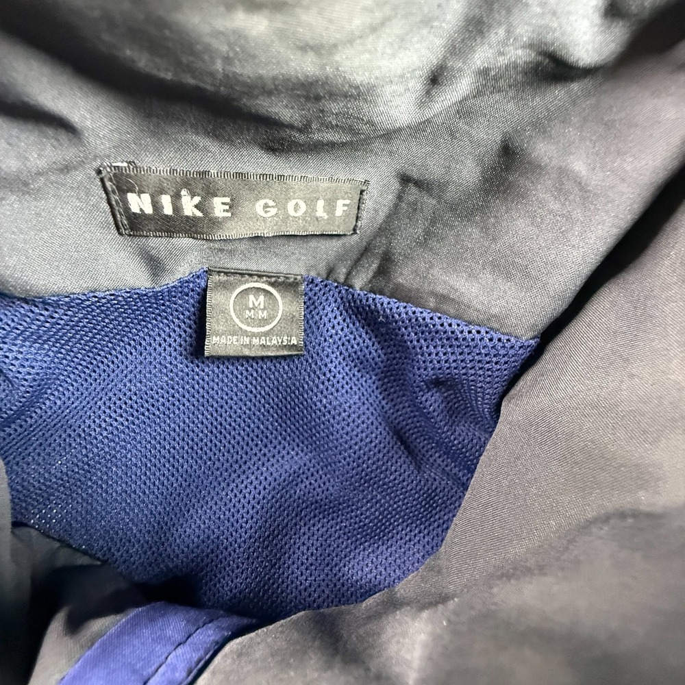 Nike Golf Mens M Storm Fit Windbreaker Jacket Full Zip Blue Gray Outdoor - Picture 3 of 8
